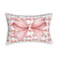 Pink Bow Lumbar Pillow