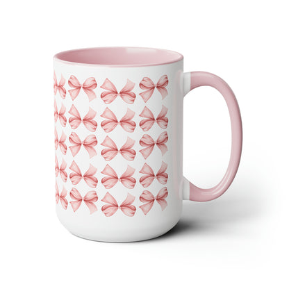 BOWTIFUL Two-Tone Coffee Mugs, 15oz