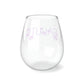 SALUTE Stemless Wine Glass