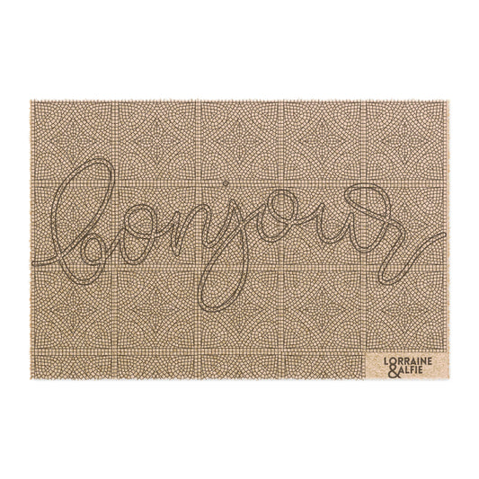 BONJOUR TILE DOORMAT • BLACK