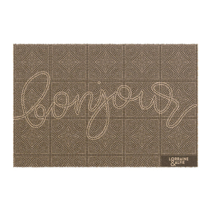 BONJOUR TILE DOORMAT • WHITE