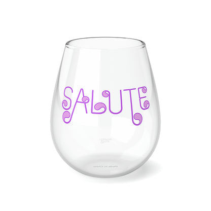 SALUTE Stemless Wine Glass