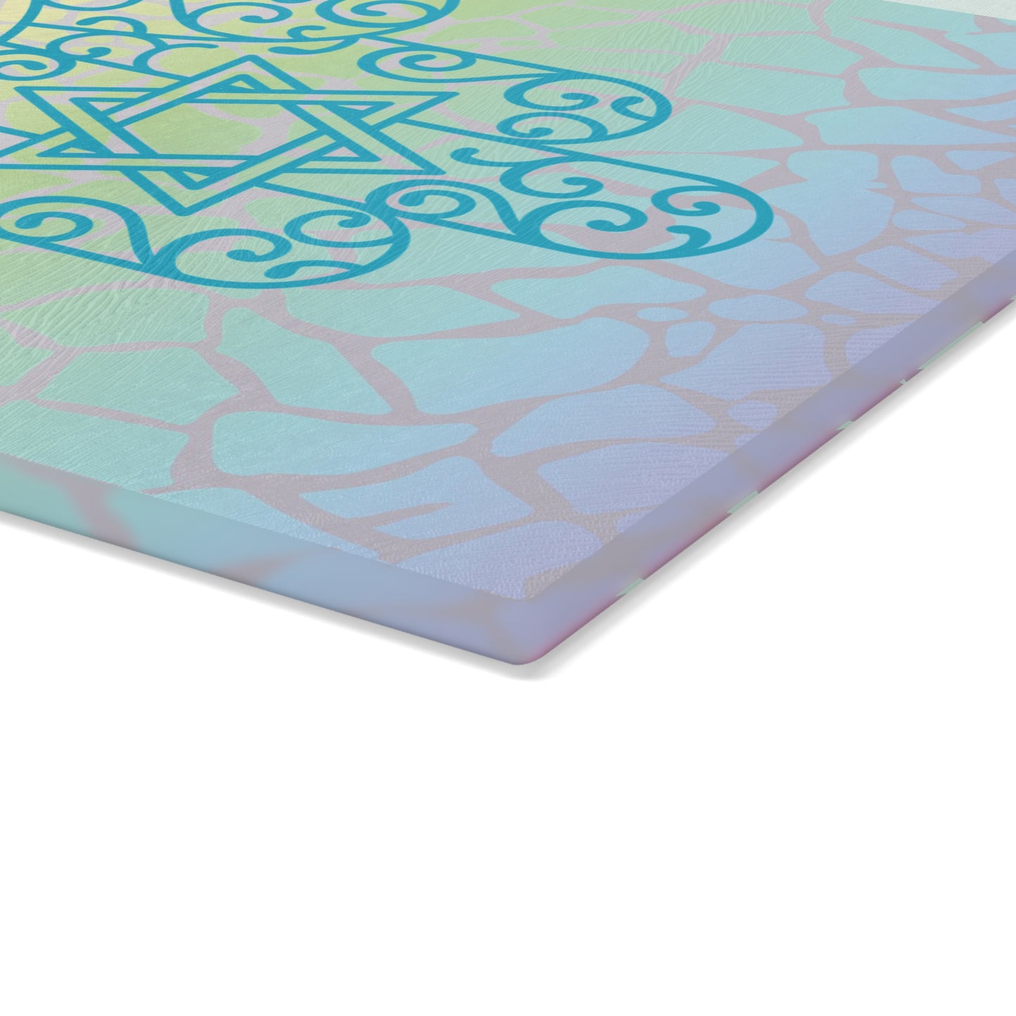 HAMSA Glass Serving Platter & Cutting Board