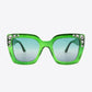 Inlaid Rhinestone Polycarbonate Sunglasses