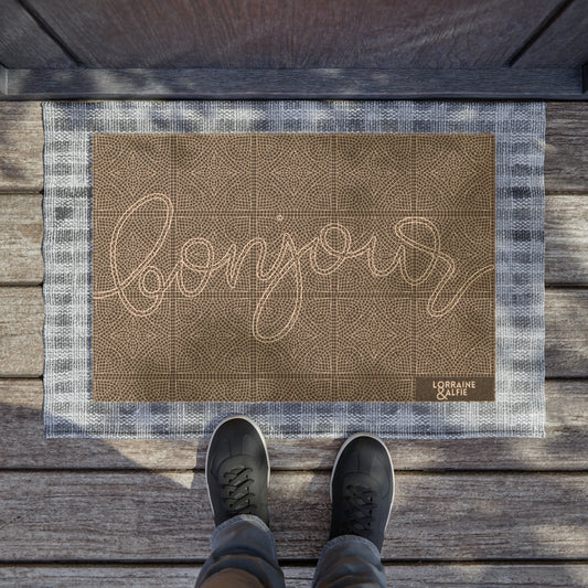 BONJOUR TILE DOORMAT • WHITE