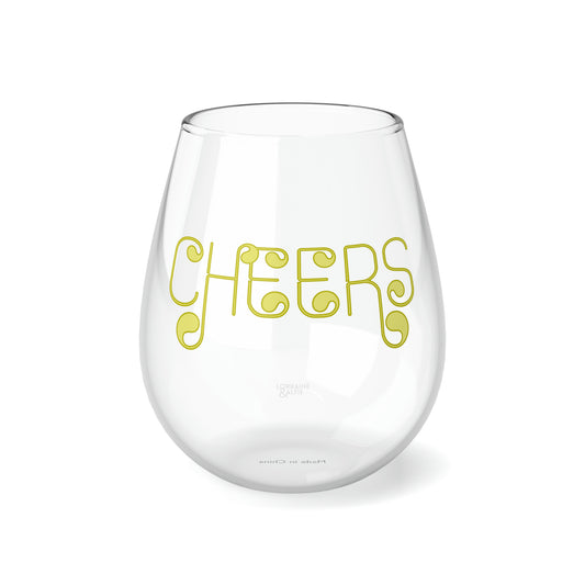 CHEERS Stemless Wine Glass, 11.75oz