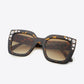 Inlaid Rhinestone Polycarbonate Sunglasses