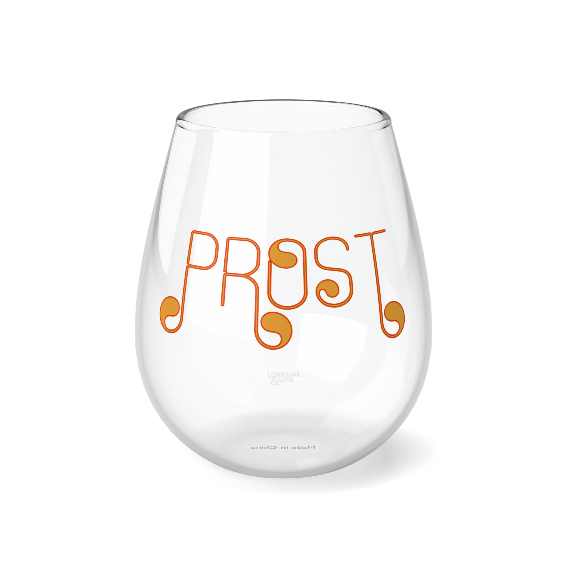 CHEERS LANGUAGE Stemless Wine Glasses SET OF 6