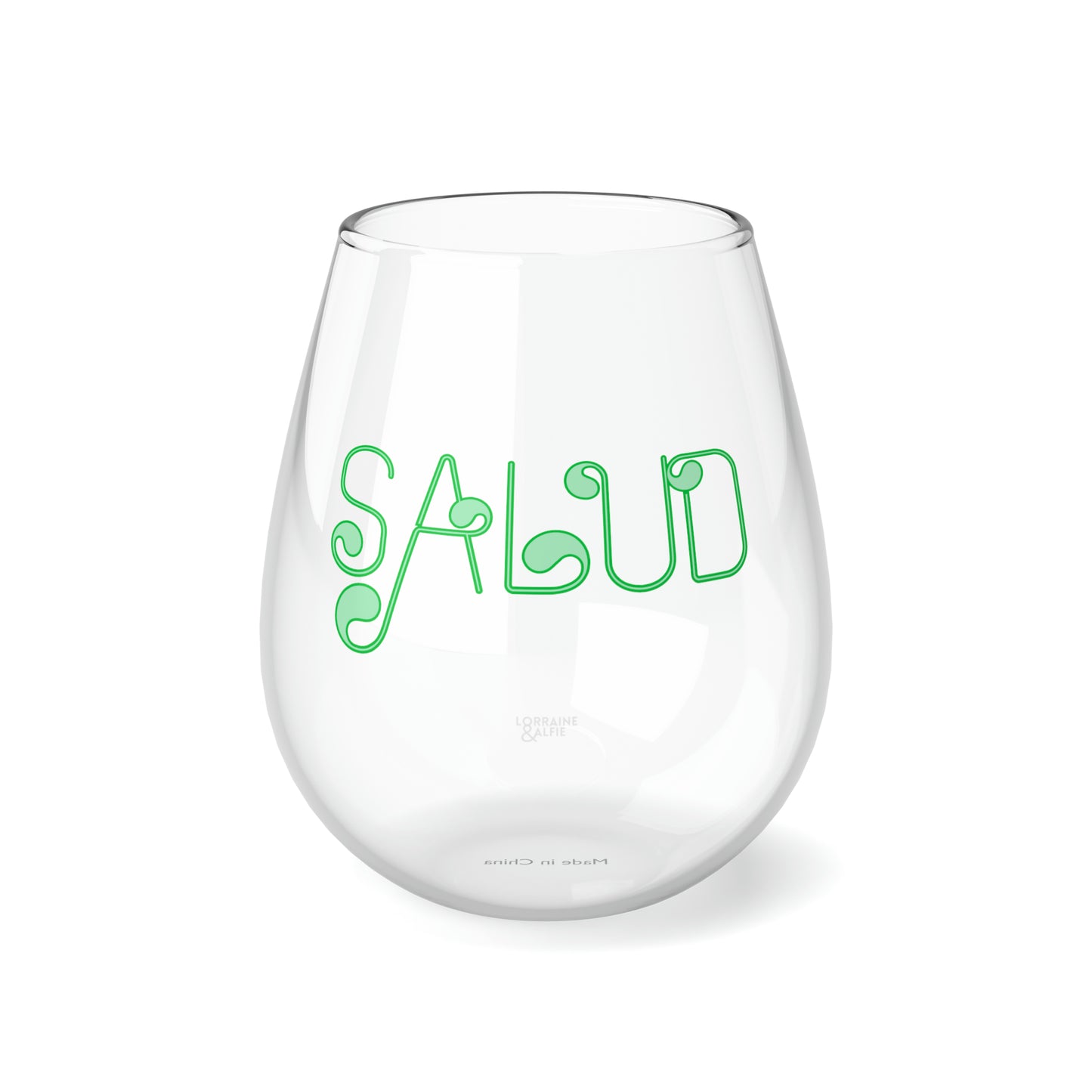 CHEERS LANGUAGE Stemless Wine Glasses SET OF 6