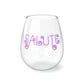 CHEERS LANGUAGE Stemless Wine Glasses SET OF 6