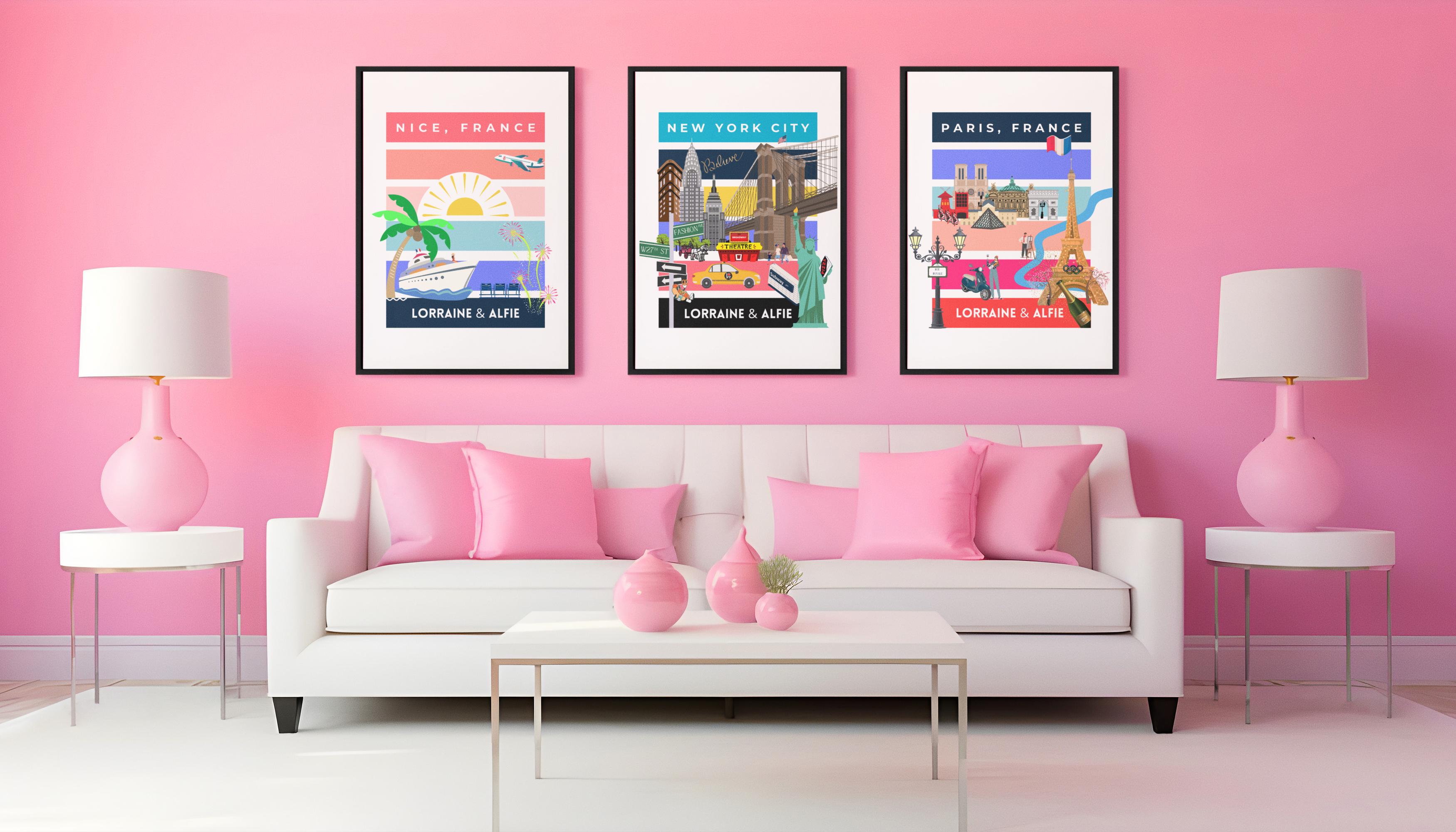 mockup-of-three-art-prints-placed-in-a-barbie