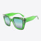 Inlaid Rhinestone Polycarbonate Sunglasses