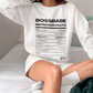 Boss Babe Nutrition Facts Crewneck Sweatshirt