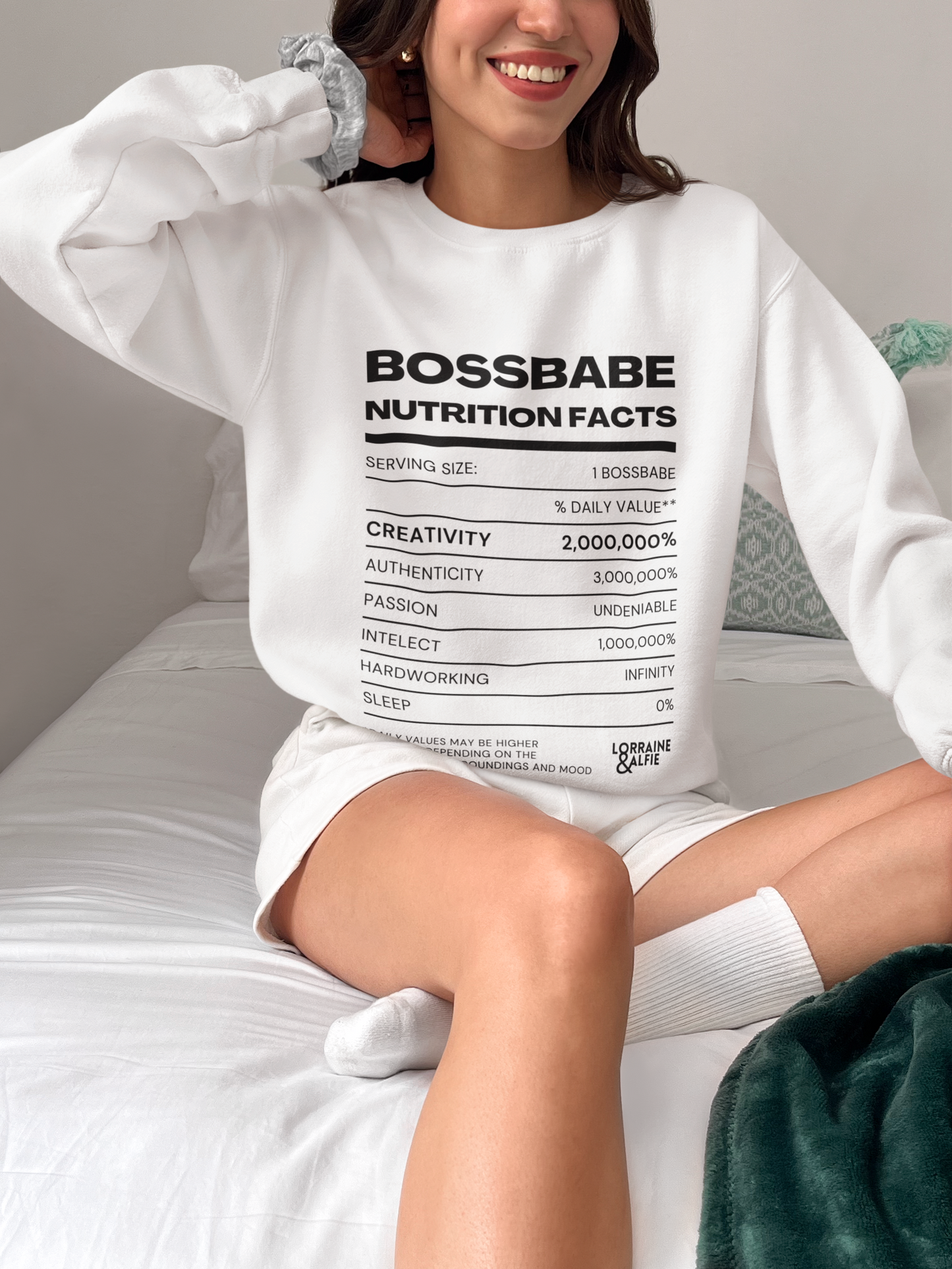 Boss Babe Nutrition Facts Crewneck Sweatshirt