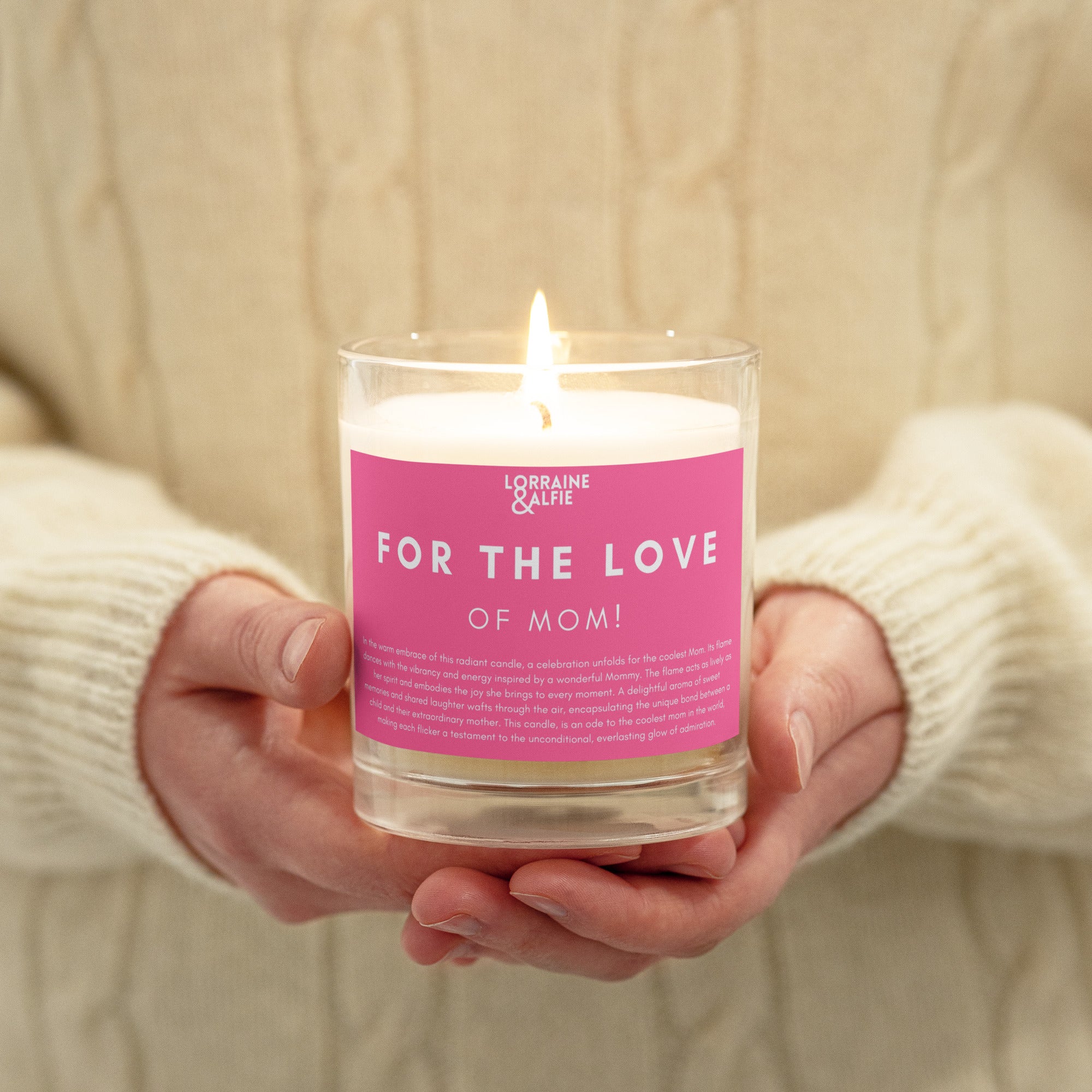 FOR THE LOVE OF MOM Unscented, 8oz Candle