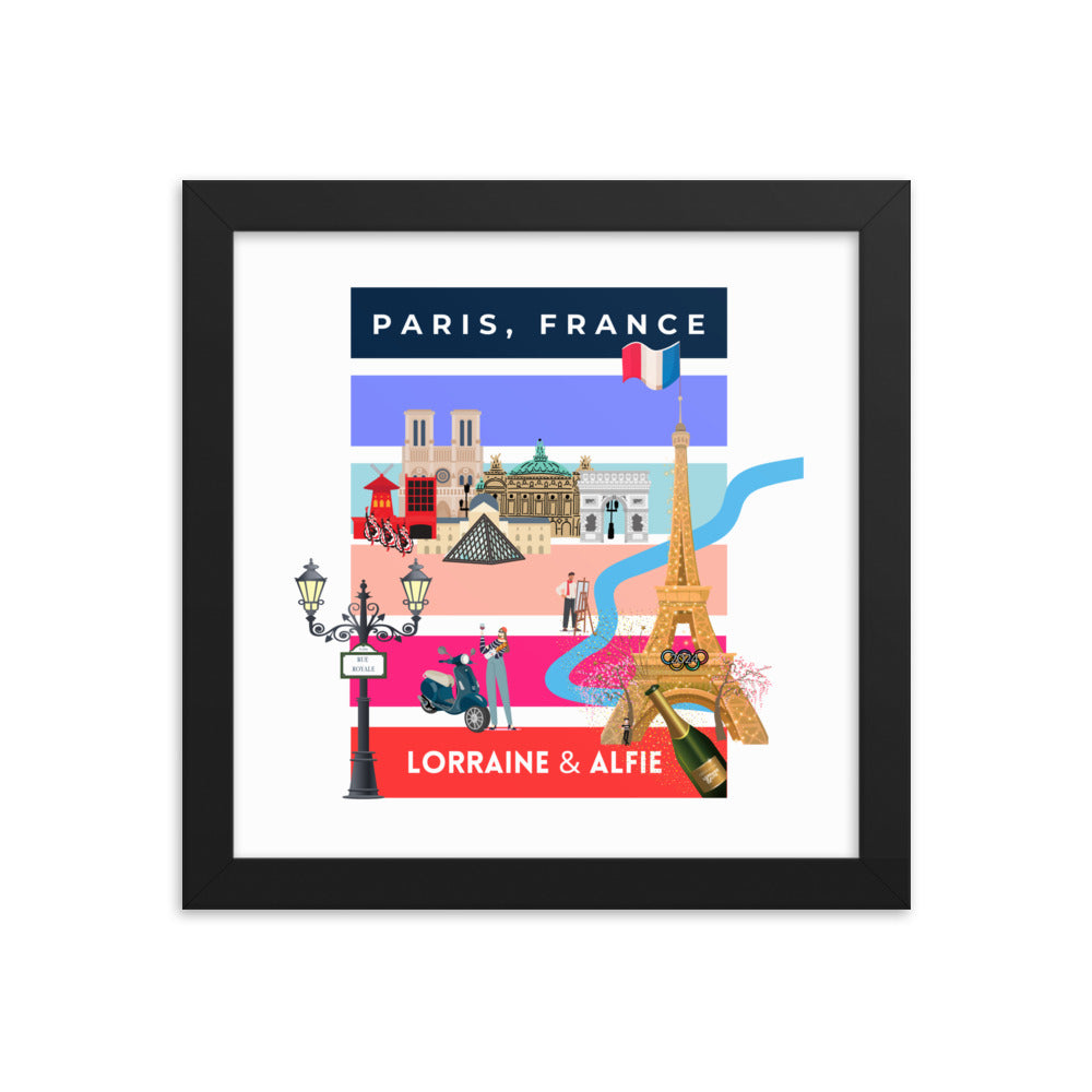 PARIS, FRANCE Framed Wall Art Poster