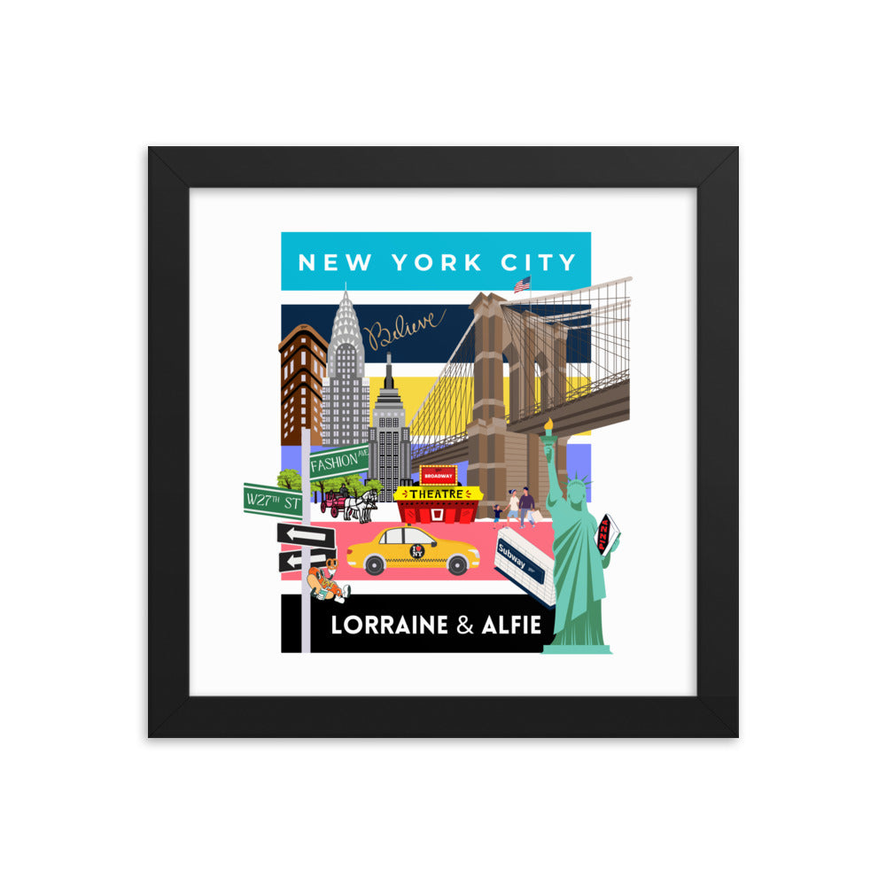 NEW YORK CITY Framed Wall Art Poster