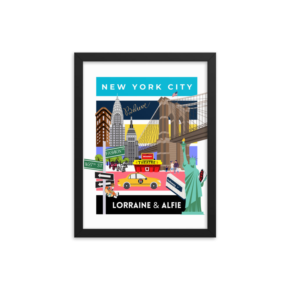 NEW YORK CITY Framed Wall Art Poster