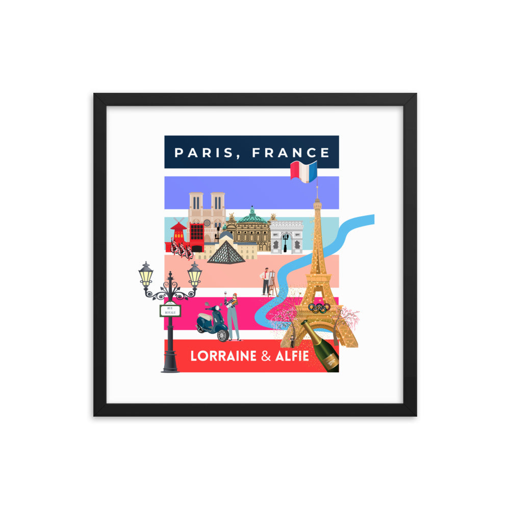 PARIS, FRANCE Framed Wall Art Poster