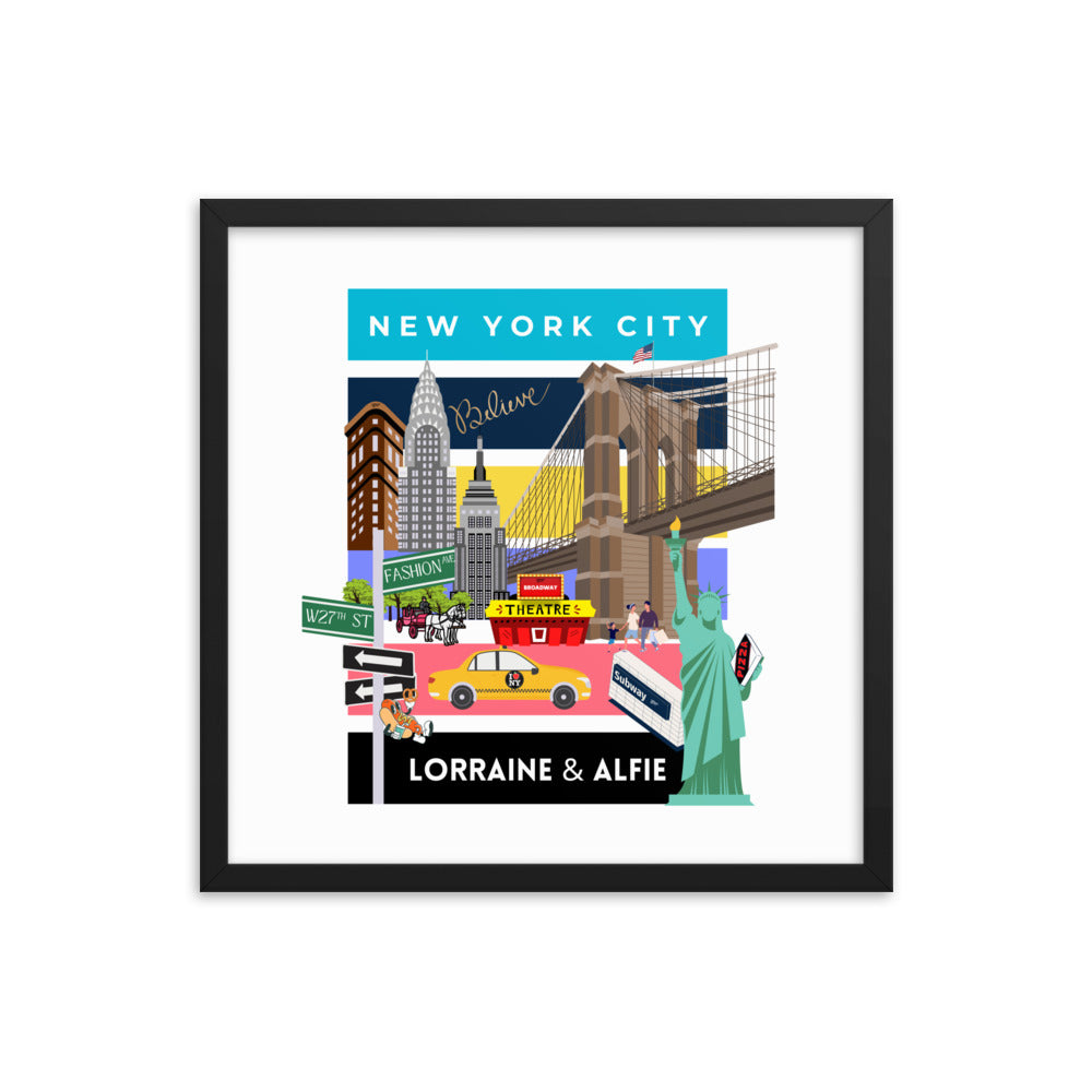 NEW YORK CITY Framed Wall Art Poster