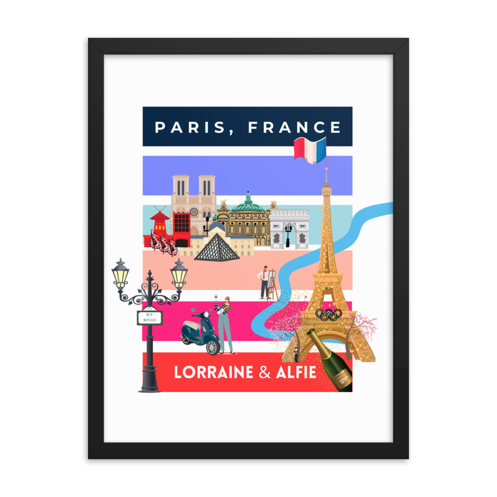 PARIS, FRANCE Framed Wall Art Poster