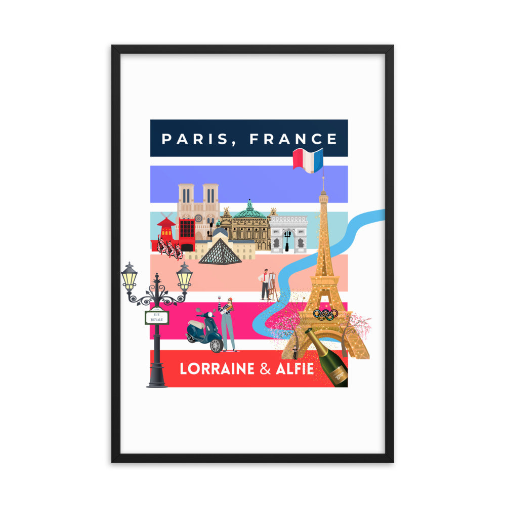 PARIS, FRANCE Framed Wall Art Poster