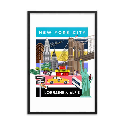 NEW YORK CITY Framed Wall Art Poster