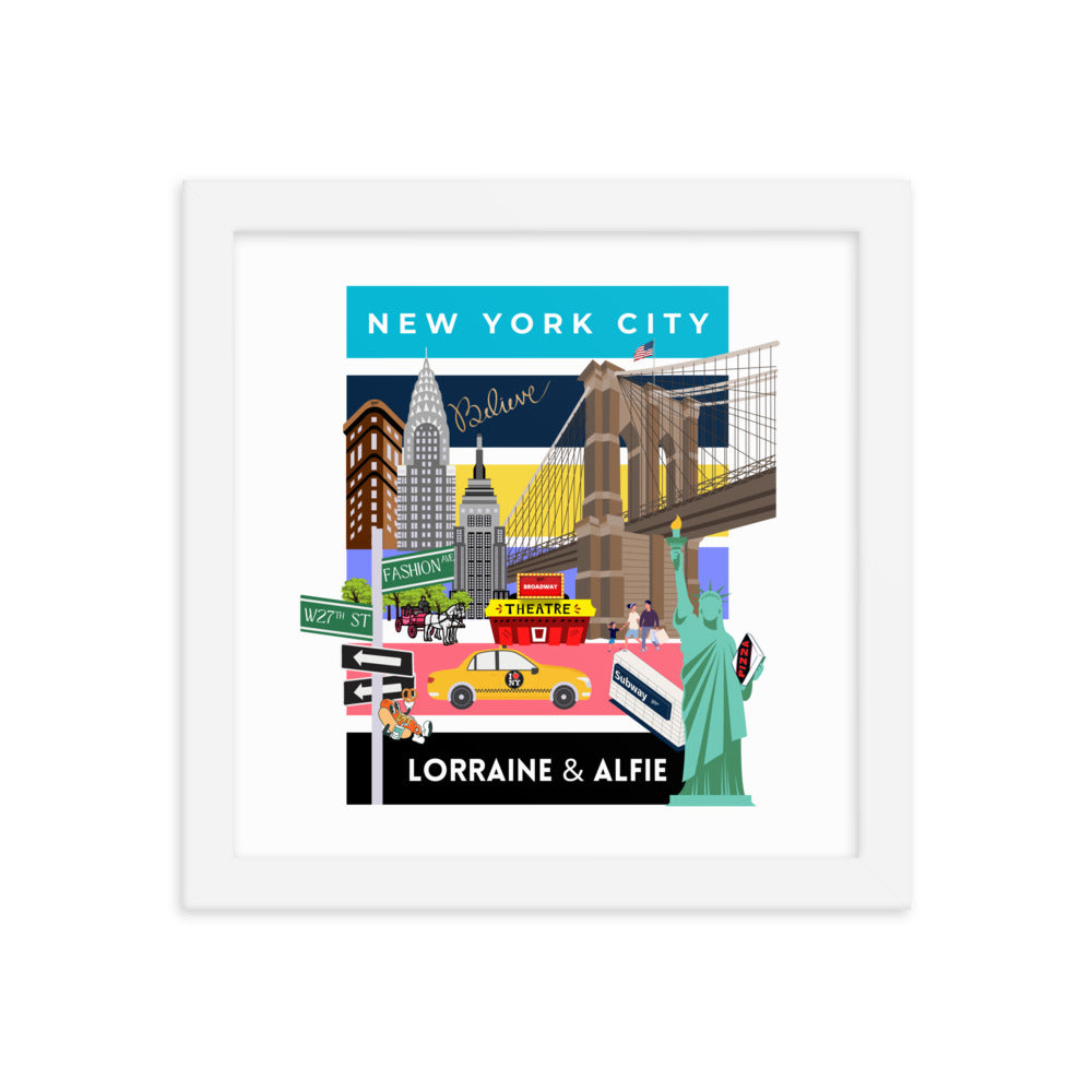 NEW YORK CITY Framed Wall Art Poster