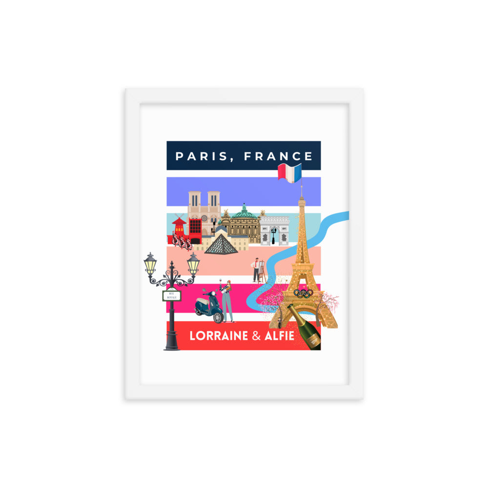 PARIS, FRANCE Framed Wall Art Poster