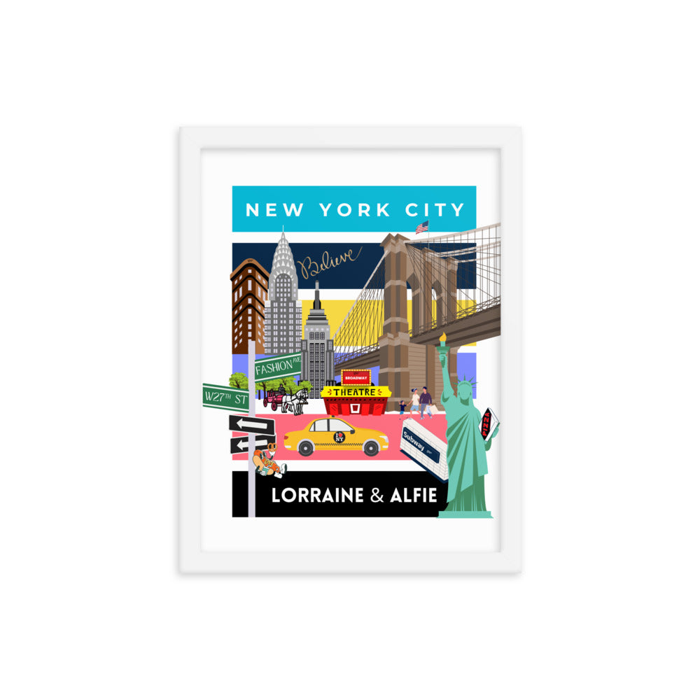 NEW YORK CITY Framed Wall Art Poster