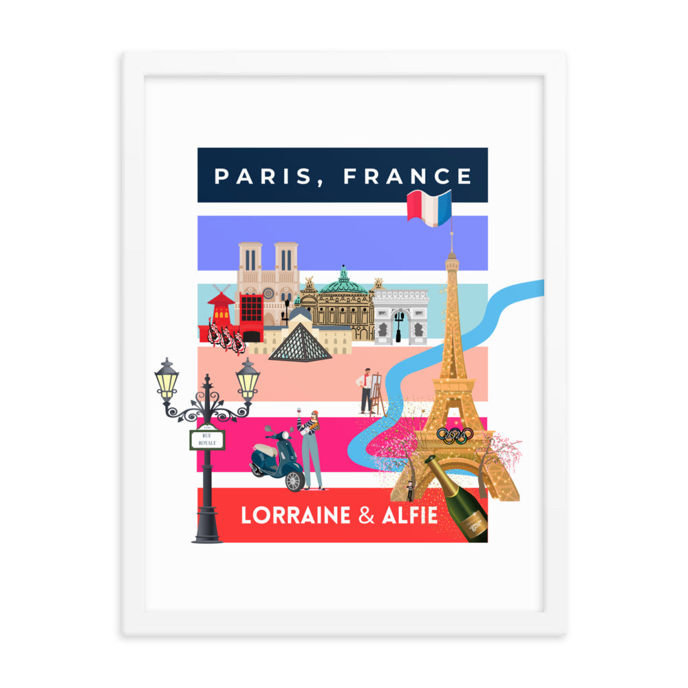 PARIS, FRANCE Framed Wall Art Poster