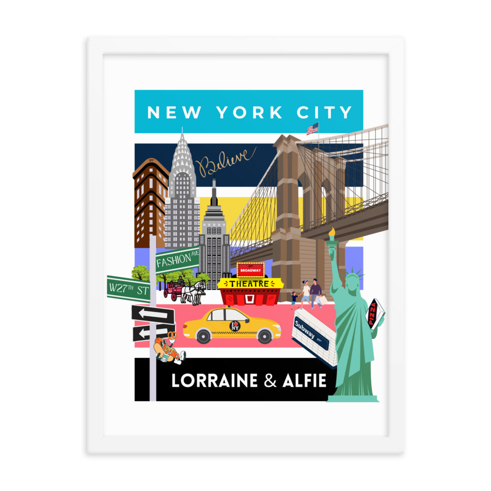 NEW YORK CITY Framed Wall Art Poster