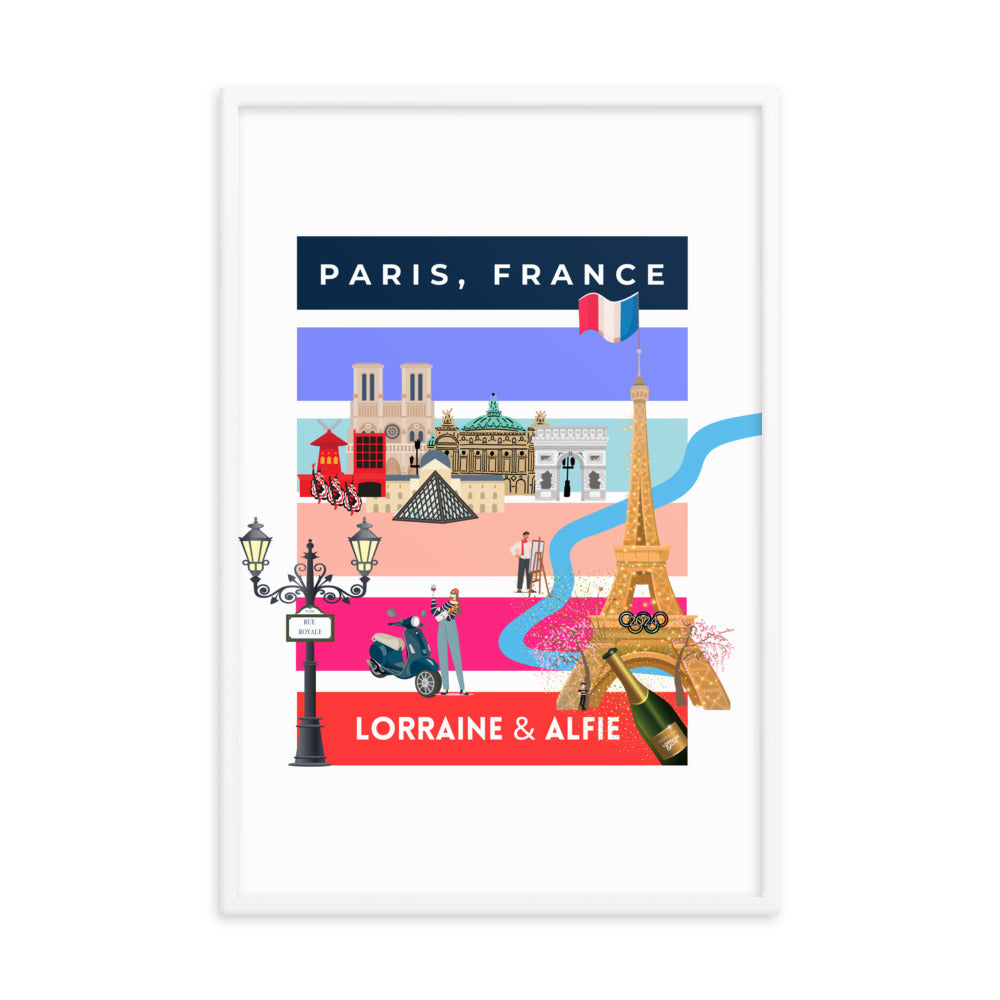 PARIS, FRANCE Framed Wall Art Poster