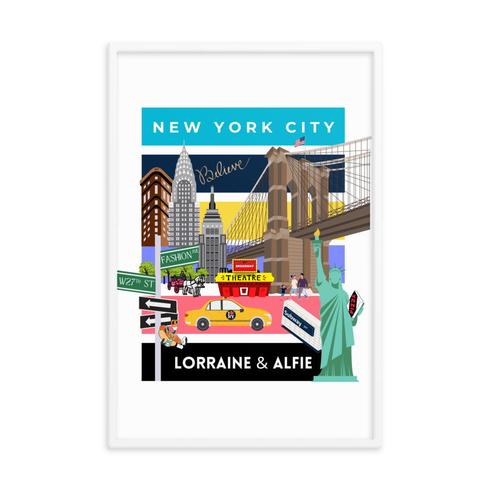 NEW YORK CITY Framed Wall Art Poster